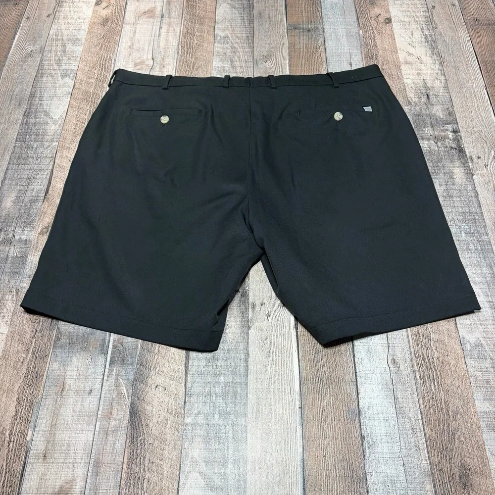 Peter Millar Men's Performance Golf Shorts Black Stretch Flat Front Size 40